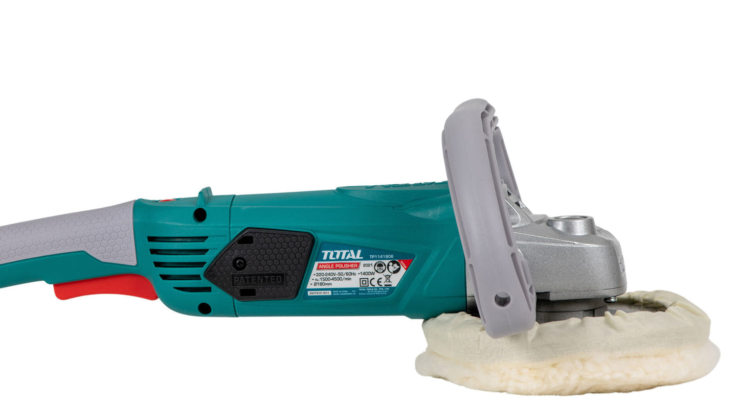 Masina de polisat profesionala TOTAL 1400W, 180 mm, 900-3800 rpm