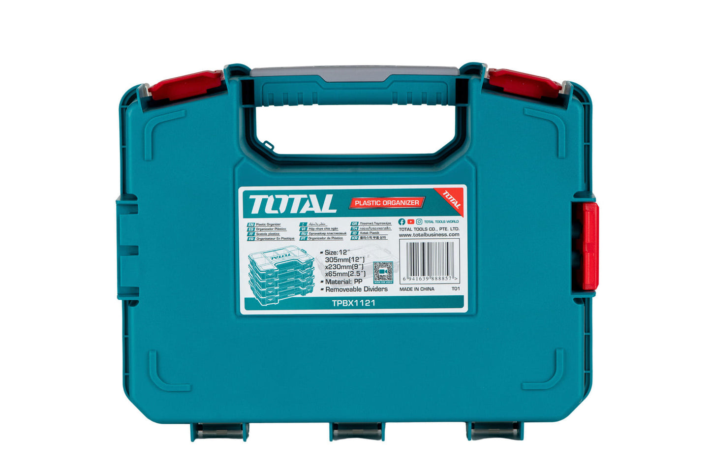 Organizator scule TOTAL 305x230x65mm, plastic PP, separatoare detasabile