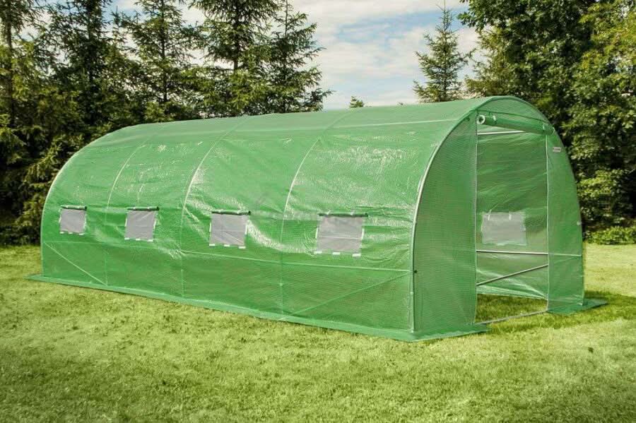 Seră de Grădină Profesionala 6x4x2.5m, Tunel din Oțel Zincat, Polietilenă 180g/m², teava 32 * 1.2mm Protecție UV