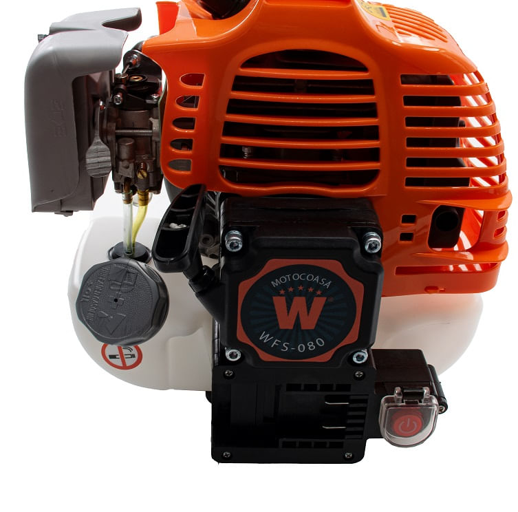 Motocoasa profesionala WOLFSON 8 CP cu pornire electrica, 52CC, arbore 28 mm, 10 accesorii