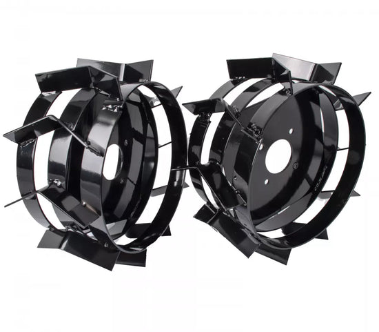 Roti metalice motocultor WOLFSON 5.00x12, tractiune sol dur