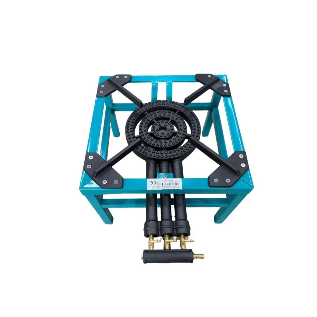 Arzator tip pirostrie BROMAN R03 fonta 3 focuri gaz butelie 12.2 kW