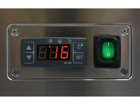 VITRINĂ FIRGORIFICĂ CU REFRIGERARE 350L - NEGRU