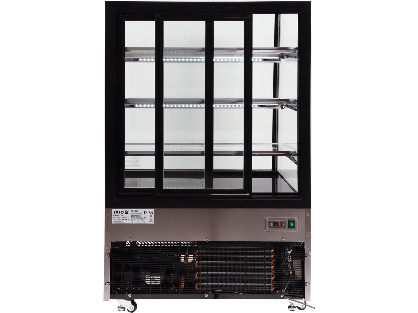 VITRINĂ FIRGORIFICĂ CU REFRIGERARE 500L - NEGRU