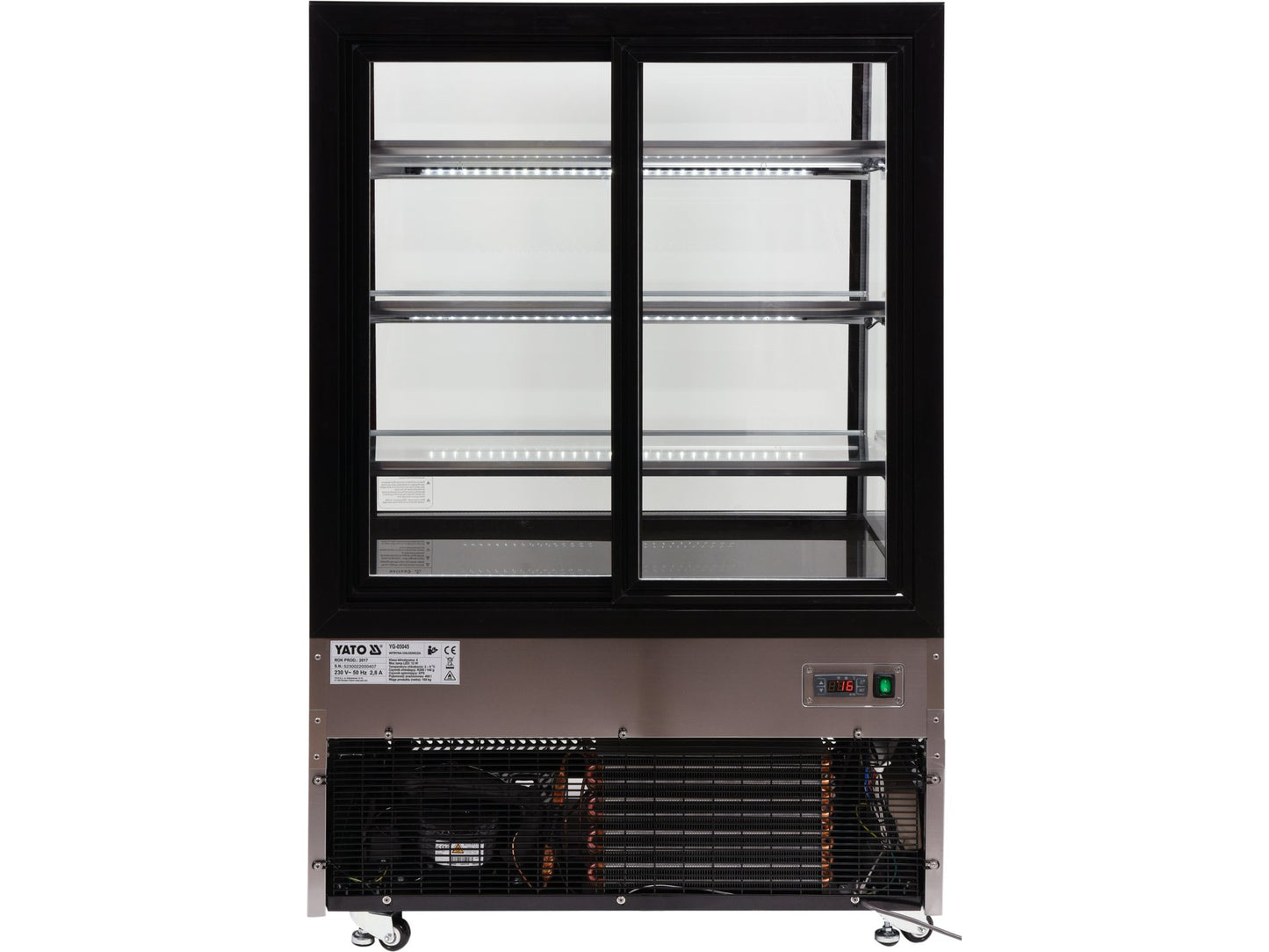 VITRINĂ FIRGORIFICĂ CU REFRIGERARE 500L - NEGRU