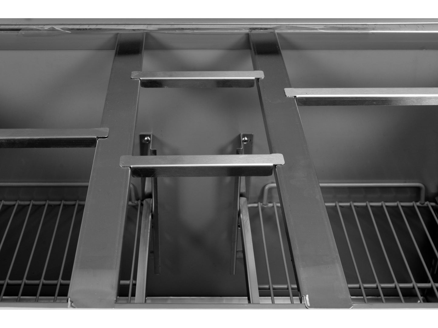 MASĂ RECE PENTRU SALATE, 2 UȘI ȘI CAPAC, 240L