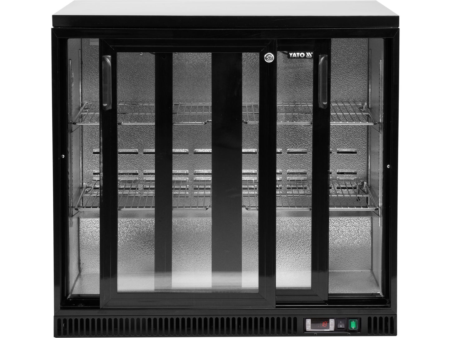 VITRINĂ PENTRU STICLE, 2 USI CULISABILE, 200W, 227L, 920X515X905MM