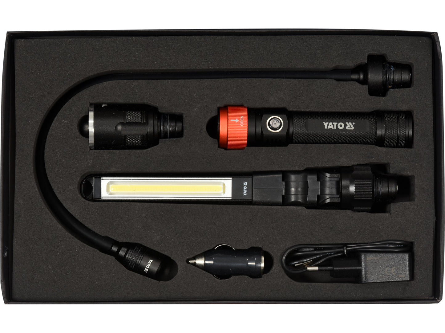 SET LAMPĂ DE ATELIER, 3 ÎN 1, 380LM, LI-ION 3,7V 2200MAH, IP54