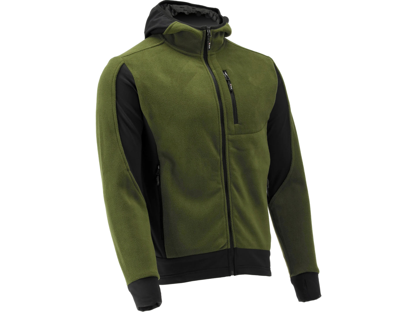 JACHETA FLEECE CU GLUGA SARNA VERDE M