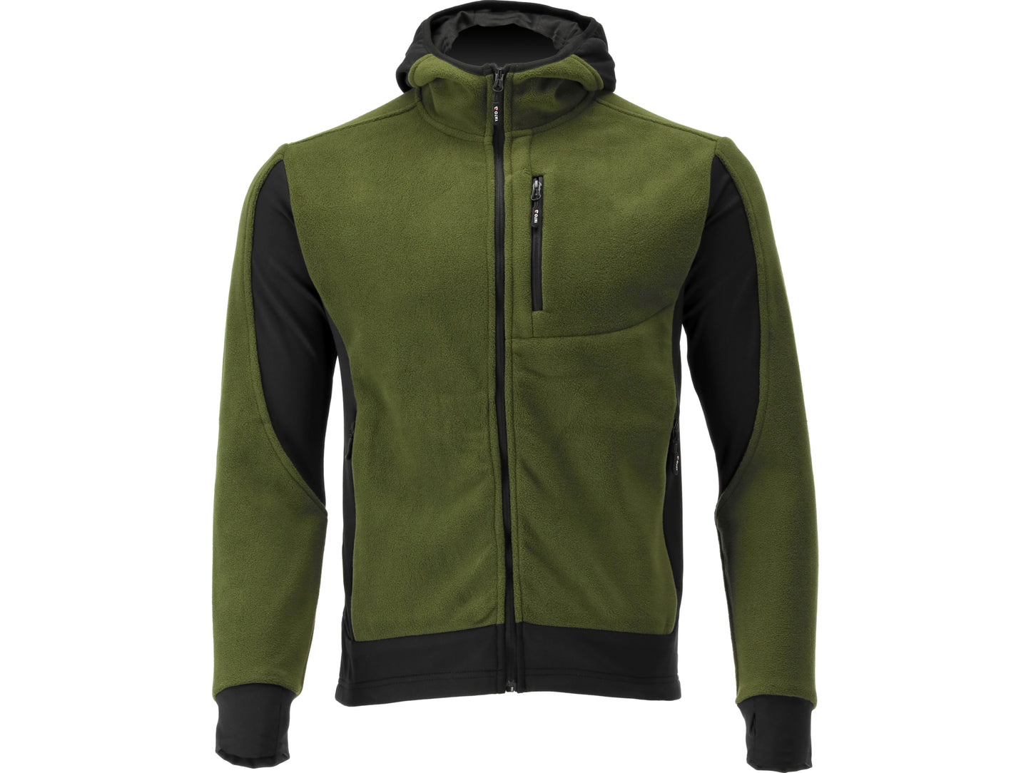 JACHETA FLEECE CU GLUGA SARNA VERDE XL