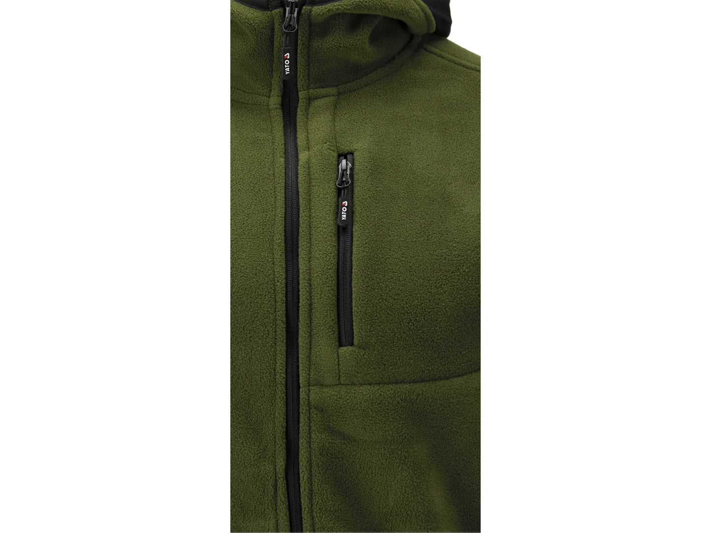 JACHETA FLEECE CU GLUGA SARNA VERDE S