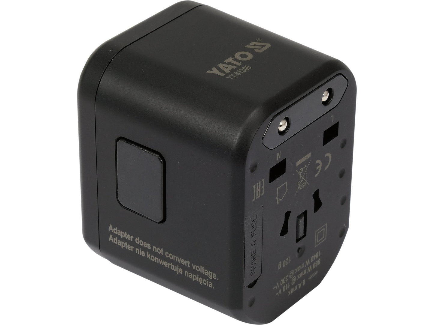 ADAPTOR UNIVERSAL DE CĂLĂTORIE, 1 PORT USB + 1 PORT USB-C
