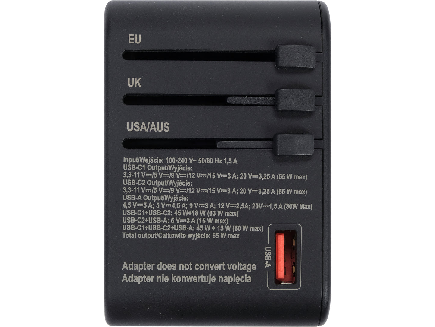 ADAPTATOR CĂLĂTORIE UNIV.USB-C 65W