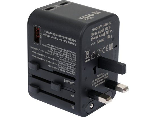 Adaptor universal de calatorie YATO YT-81303, ambalaj