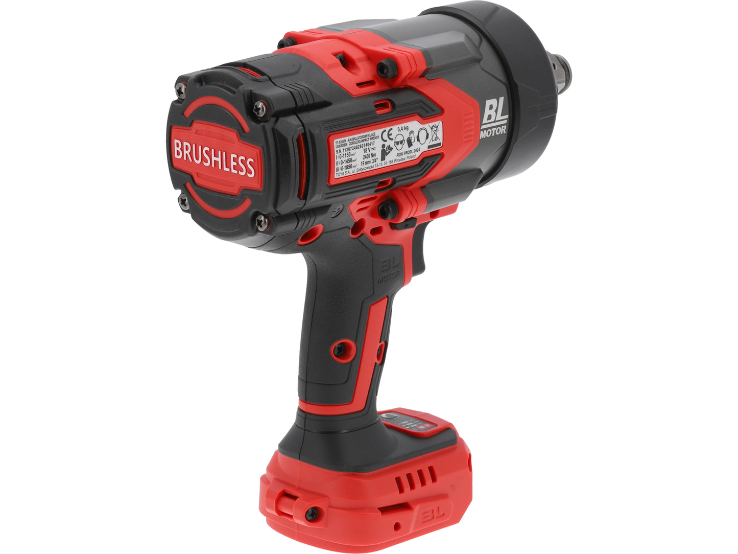 PISTOL DE IMPACT 18V 3/4'' 2400NM, FĂRĂ ACUMULATOR