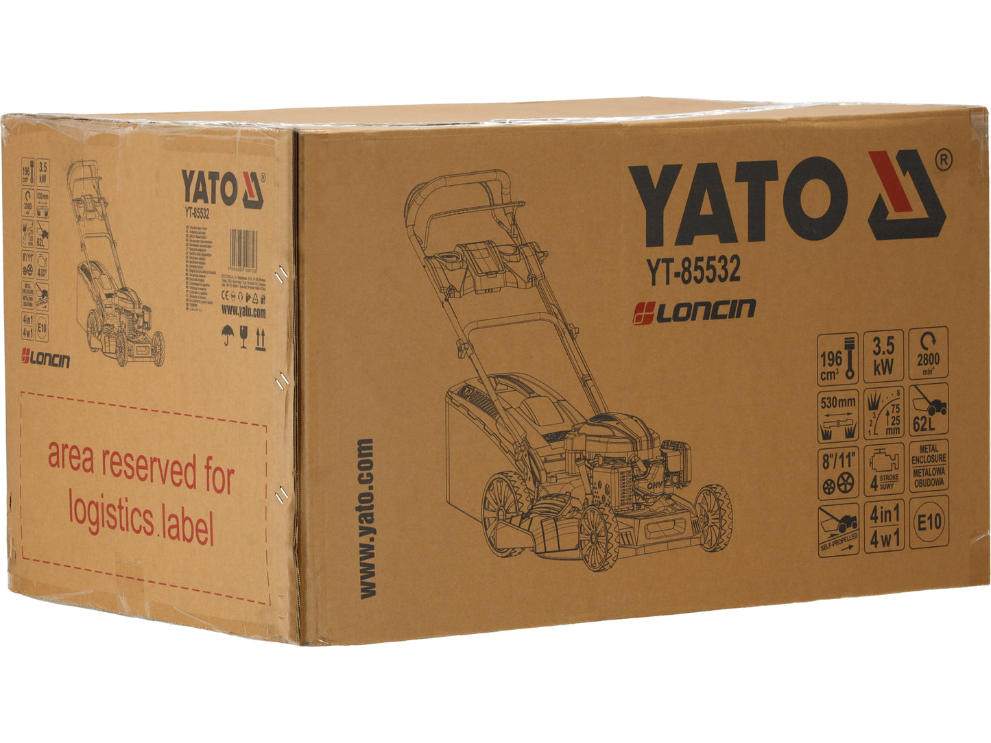 MAȘINĂ DE TUNS IARBA, PE BENZINĂ, CU AUTOPROPULSIE, 53CM