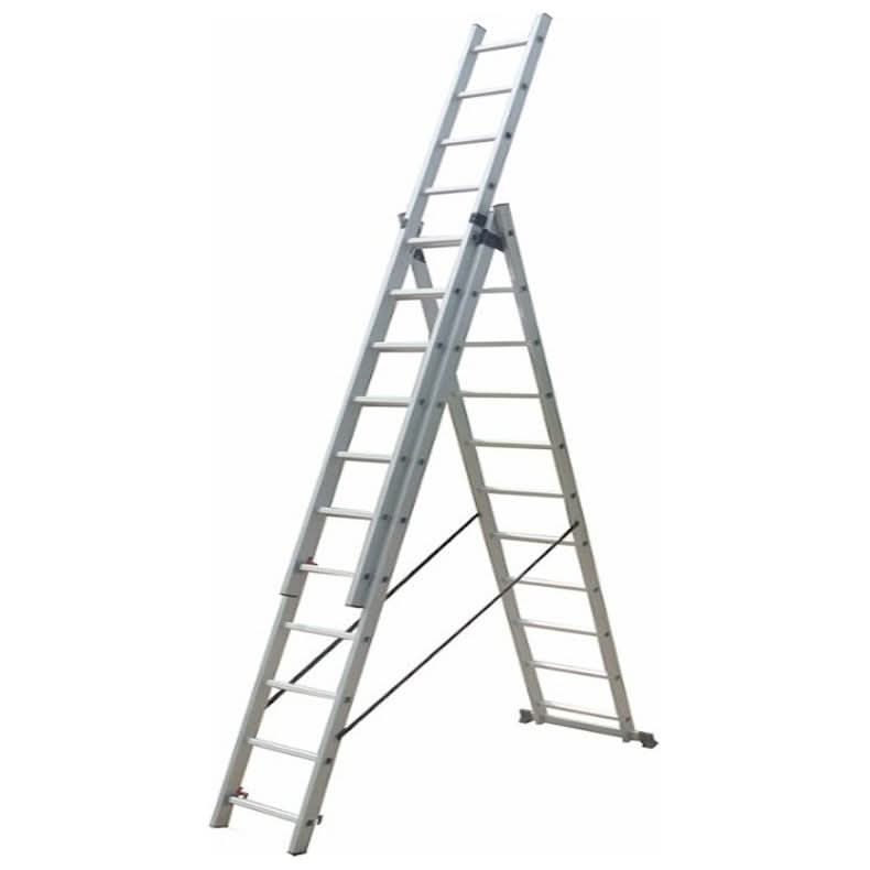 Scara aluminiu ZEP KME311, 3 tronsoane x 11 trepte, 150 kg, 810 cm inaltime maxima