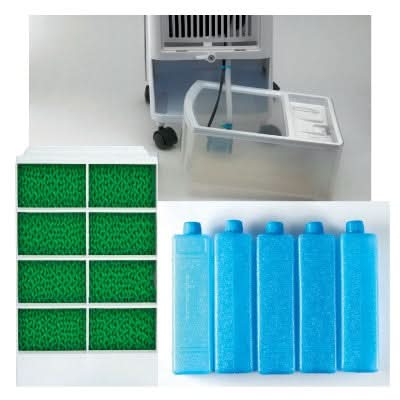 Racitor de aer portabil LH 300, 80W, 3 trepte viteza, rezervor 3L, cu gheata, lamele reglabile, roti cu frana