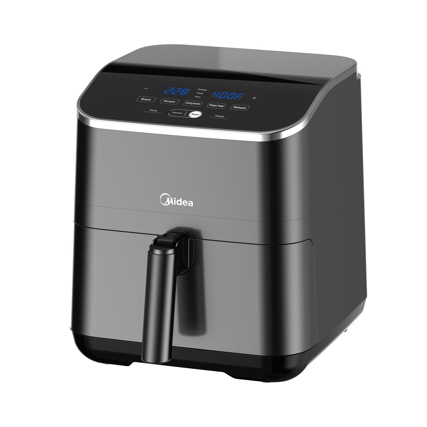Friteuza cu aer cald MIDEA Digital Air Fryer MAD55005APKH, 1500W, 4.6L, neagra, cu timer si temperatura reglabila