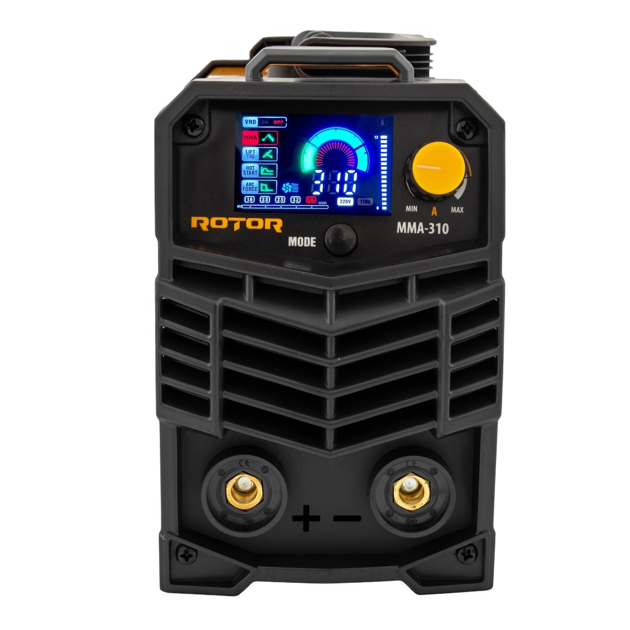 Aparat de sudura invertor ROTOR MMA-310A, afisaj color, functie anti-lipire, ventilator de racire