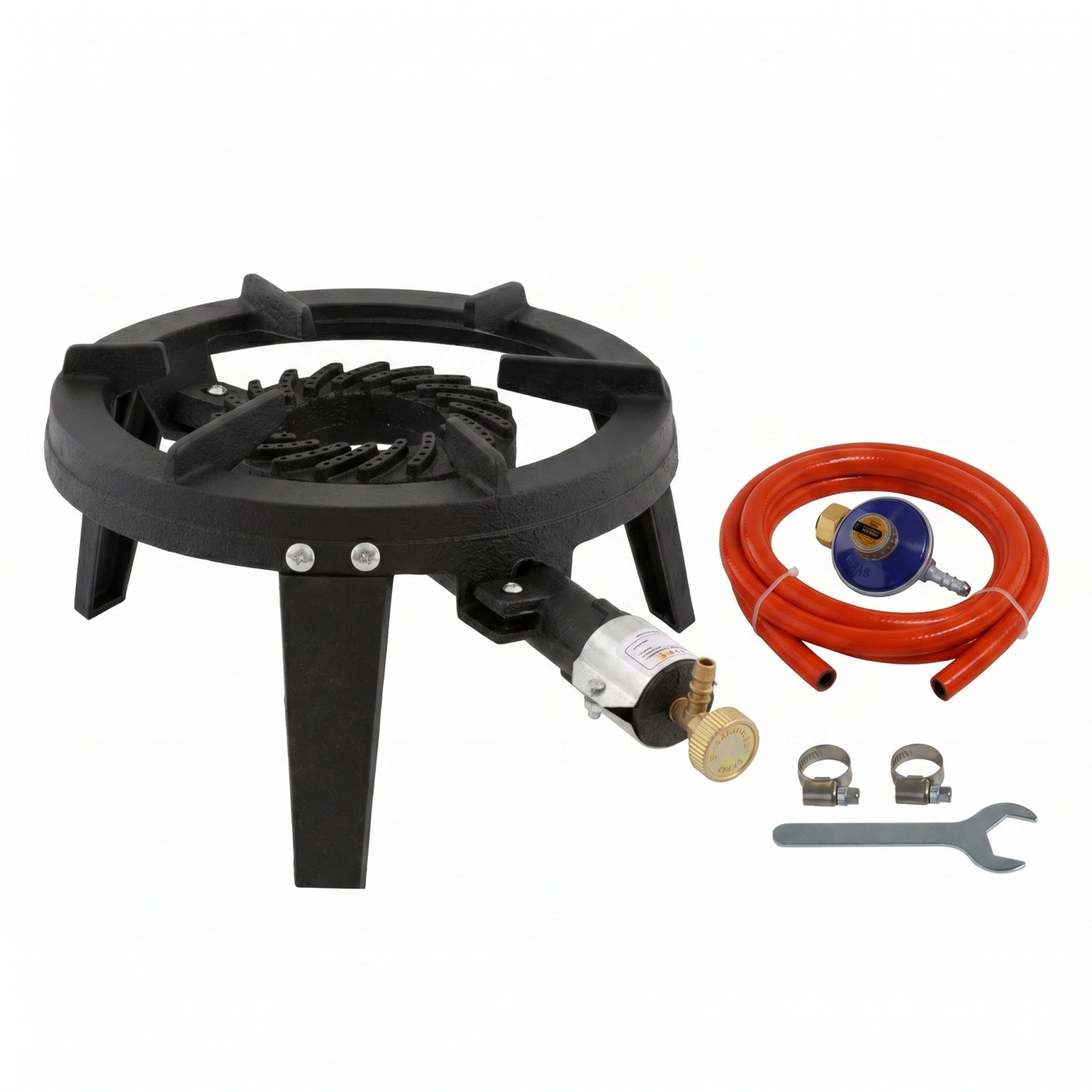 Arzator pirostrie gaz GPL propan-butan Rotor, putere 5.5 kW, fonta, consum 381 g/h, presiune 28-30bar, robinet reglaj
