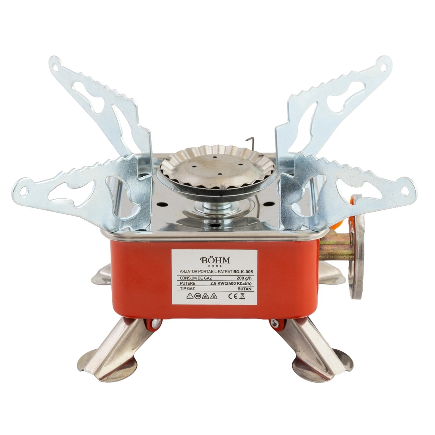 Arzator Portabil Patrat Bohm BG-K-005, propan/butan, pentru camping - detaliu 3