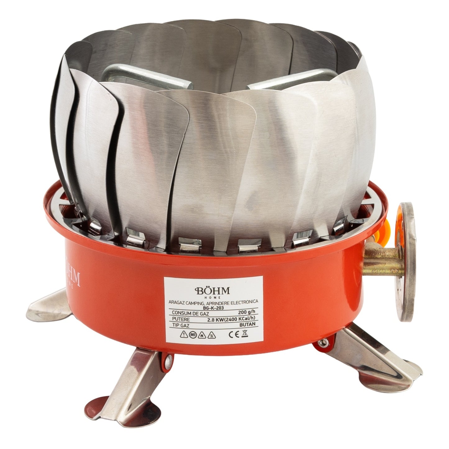 Arzator Portabil Rezistent la Vant Bohm BG-K-203, propan/butan - detaliu 4