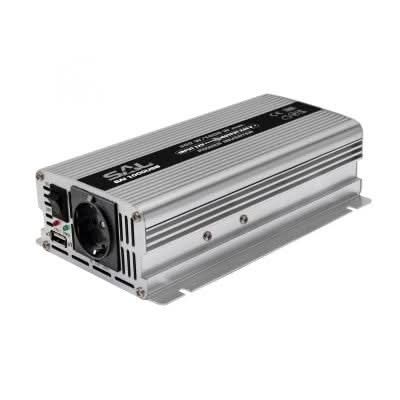 Invertor tensiune auto 12V la 230V, 500W continuu / 1000W maxim, cu USB – SAI 1000USB