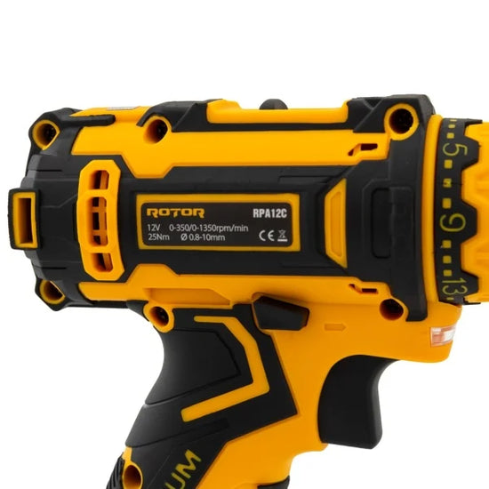 Autofiletanta ROTOR RPA12C, 12V, 2 Acumulatori 1.5Ah, 25Nm, Mandrina 10 mm, 1350 RPM