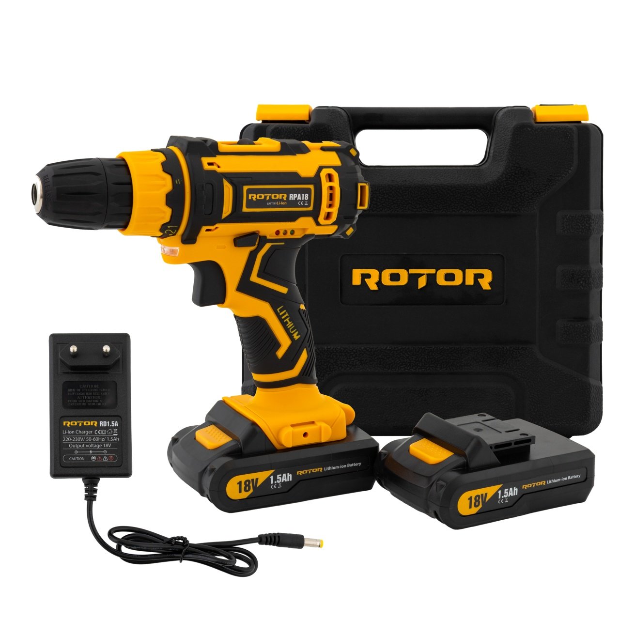 Autofiletanta Rotor RPA18, 18V, 27 Nm, 2 acumulatori 1.5 Ah, incarcator