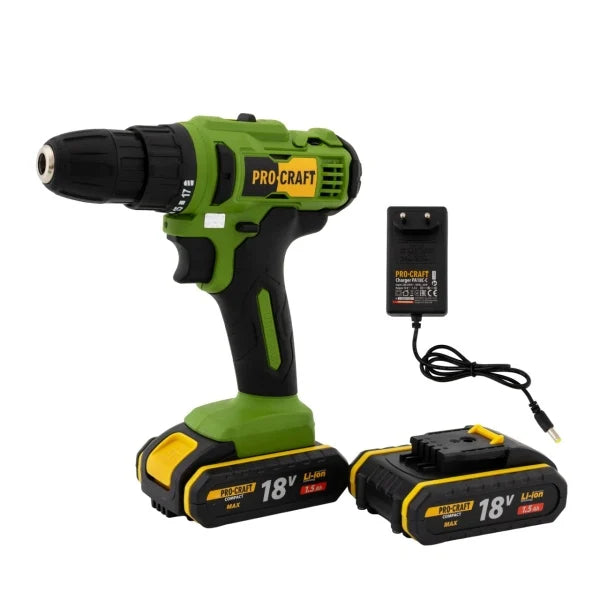 Autofiletanta Procraft PA18C Compact, 18V, 1.5Ah, 2 viteze, 1350 rpm, 2 acumulatori Li-Ion
