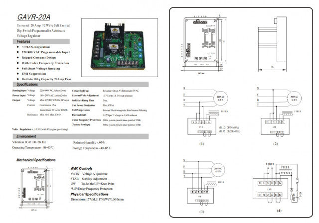 AVR Generator model 20 Amperi - vedere 4