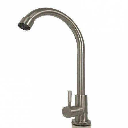 Baterie bucatarie MIXXUS MONO-01.SUS, otel inoxidabil, monocomanda, pipa pivotanta 360°, cartus ceramic 40 mm, finisaj mat