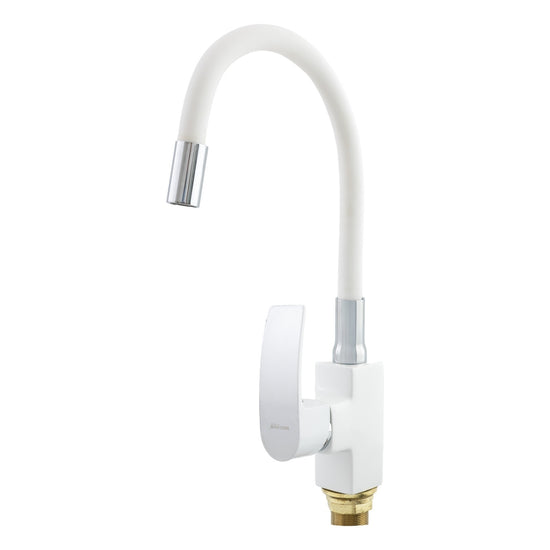 Baterie bucatarie cu dus flexibil MIXXUS MAGNUM 011 (NUT) WHITE CHROME REFL.