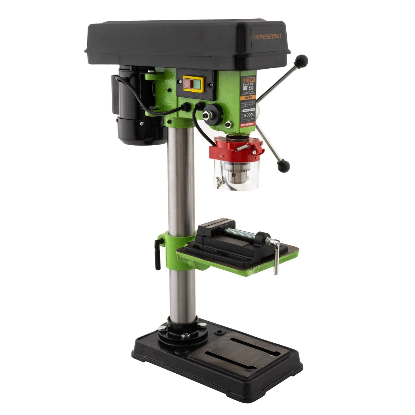 Masina de gaurit de banc Procraft BD1850, 450W, mandrina 16 mm, 5 viteze