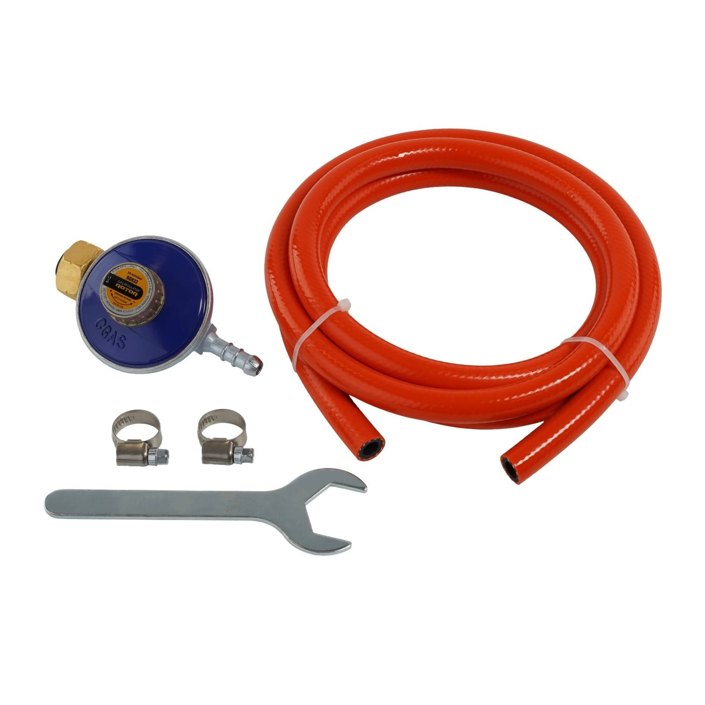 Butelie gaz GPL cu guler Rotor, volum 26l, metal, omologata ISCIR pentru Aragaz, Plita sau Soba, include furtun 2m, ceas