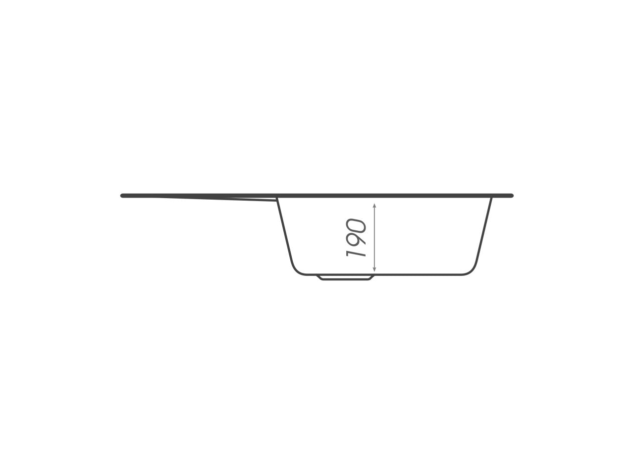 Chiuveta de bucătărie Elefant Premium Liana , Negru metalic , 430x620 mm