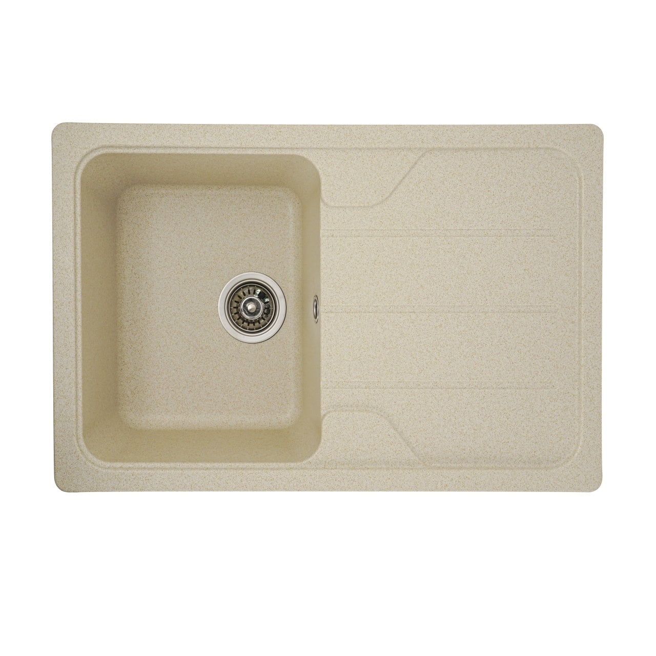 Chiuvetă din compozit de granit pentru bucătărie ELEFANT PREMIUM 7850 VERONA Nisip bej 775 x 495 mm