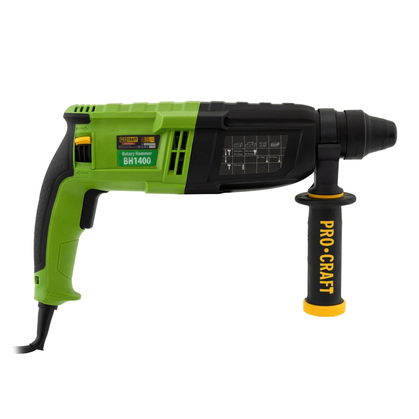 Ciocan rotopercutor Procraft BH-1400, 790W, SDS+, 26 mm, 900 RPM, 3 functii