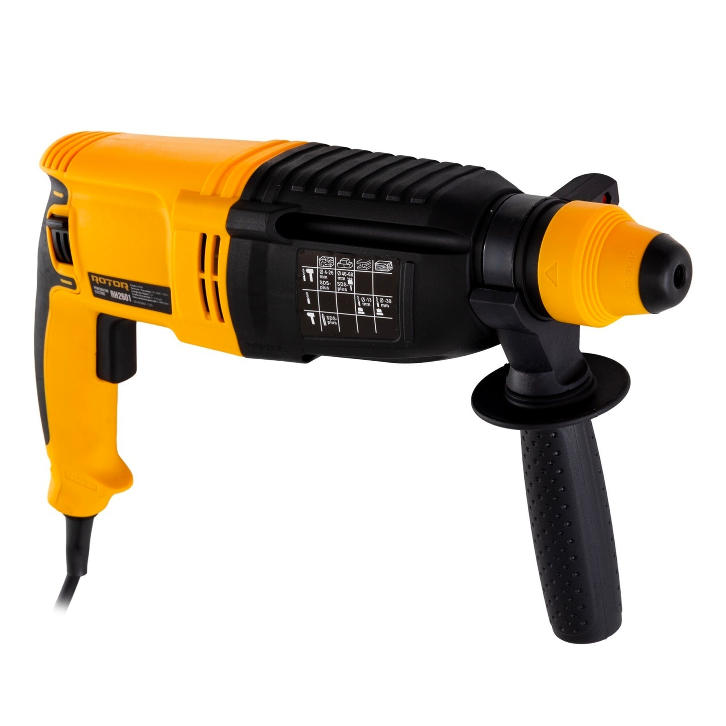 Ciocan rotopercutor ROTOR RH2601 800W, 3.2 J, Cu perii