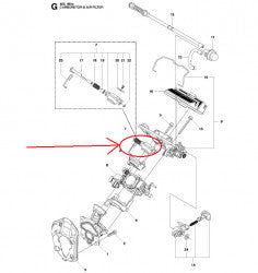 Clapeta acceleratie carburator Husqvarna 445 si 450 - vedere alternativa