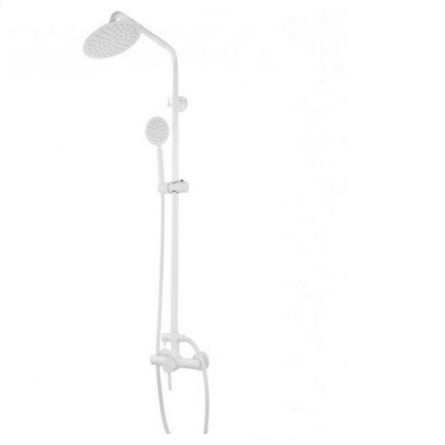 Coloana Dus Mixxus SUS-003-J White, 120cm, alba, inox, monocomanda, baterie si para - detaliu 4