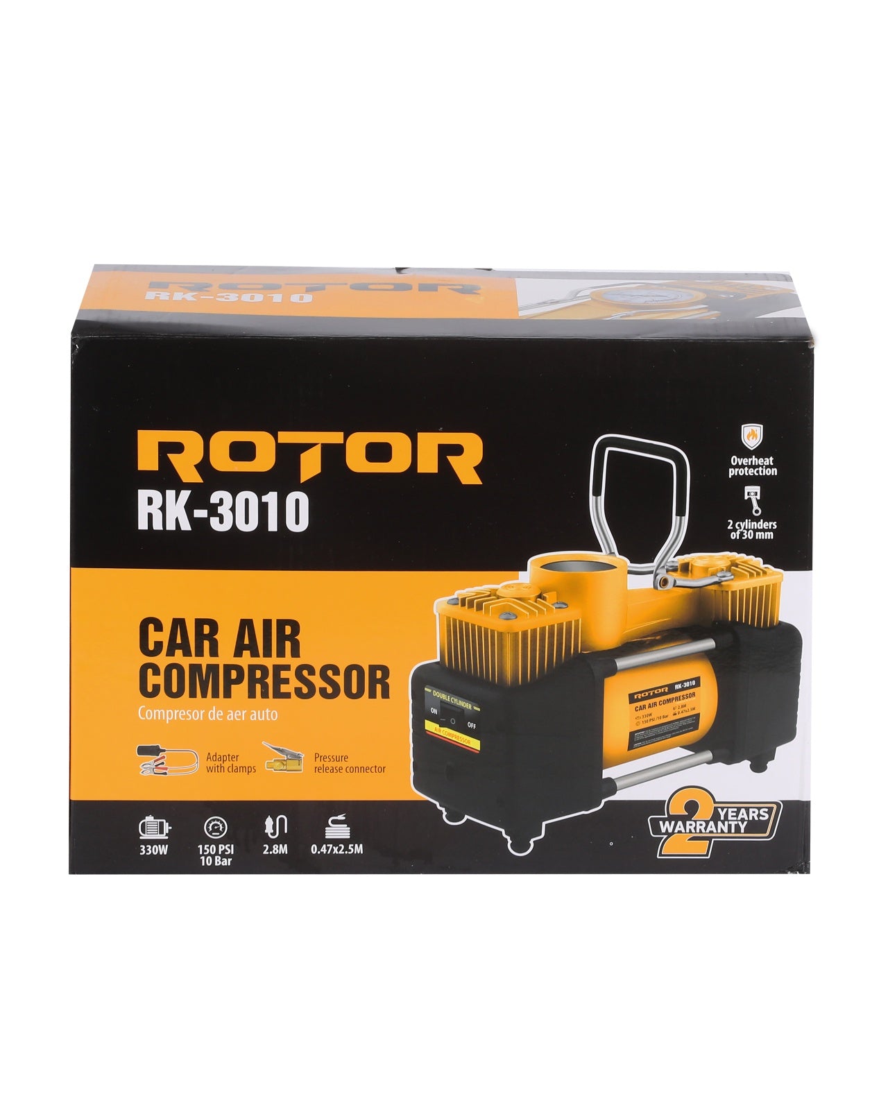 Compresor Auto Bicilindric ROTOR RK-3010, 150 PSI, 70 l/min
