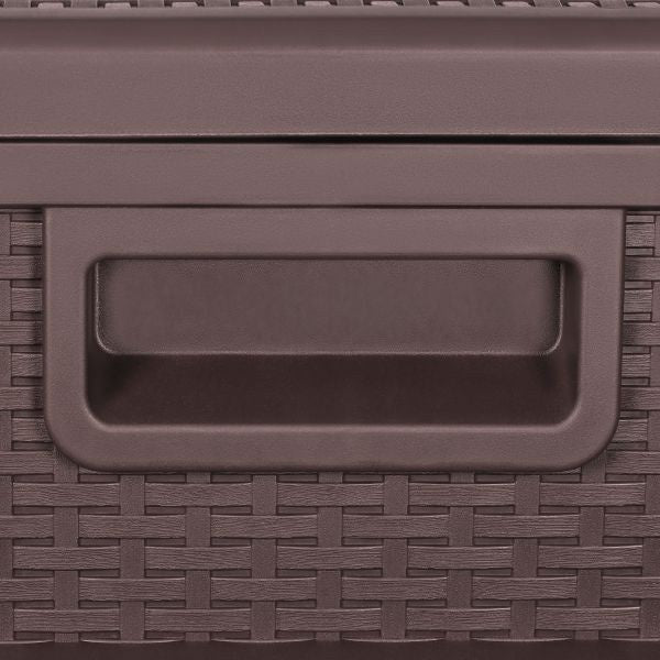 Cutie de depozitare TOUGH MASTER TM-SBR46, 460L, stil ratan, culoare cafea, fără balamale