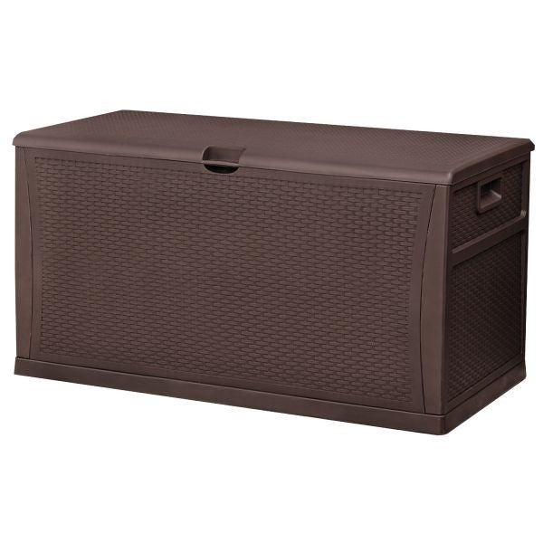 Cutie de depozitare TOUGH MASTER TM-SBR46, 460L, stil ratan, culoare cafea, fără balamale