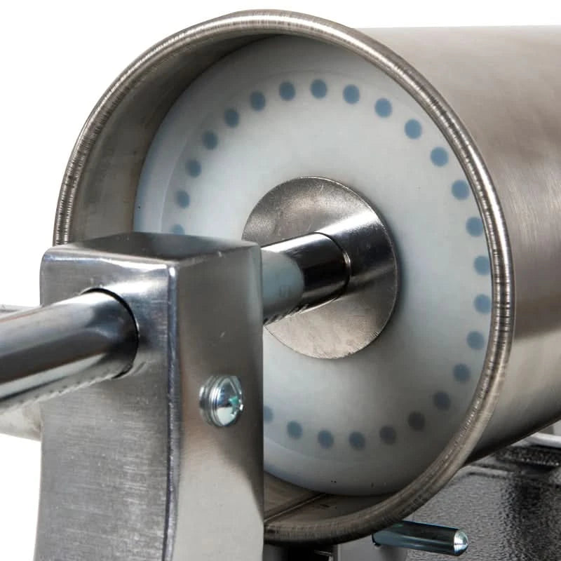 Masina orizontala de umplut carnati 5kg, din inox cu 5 palnii