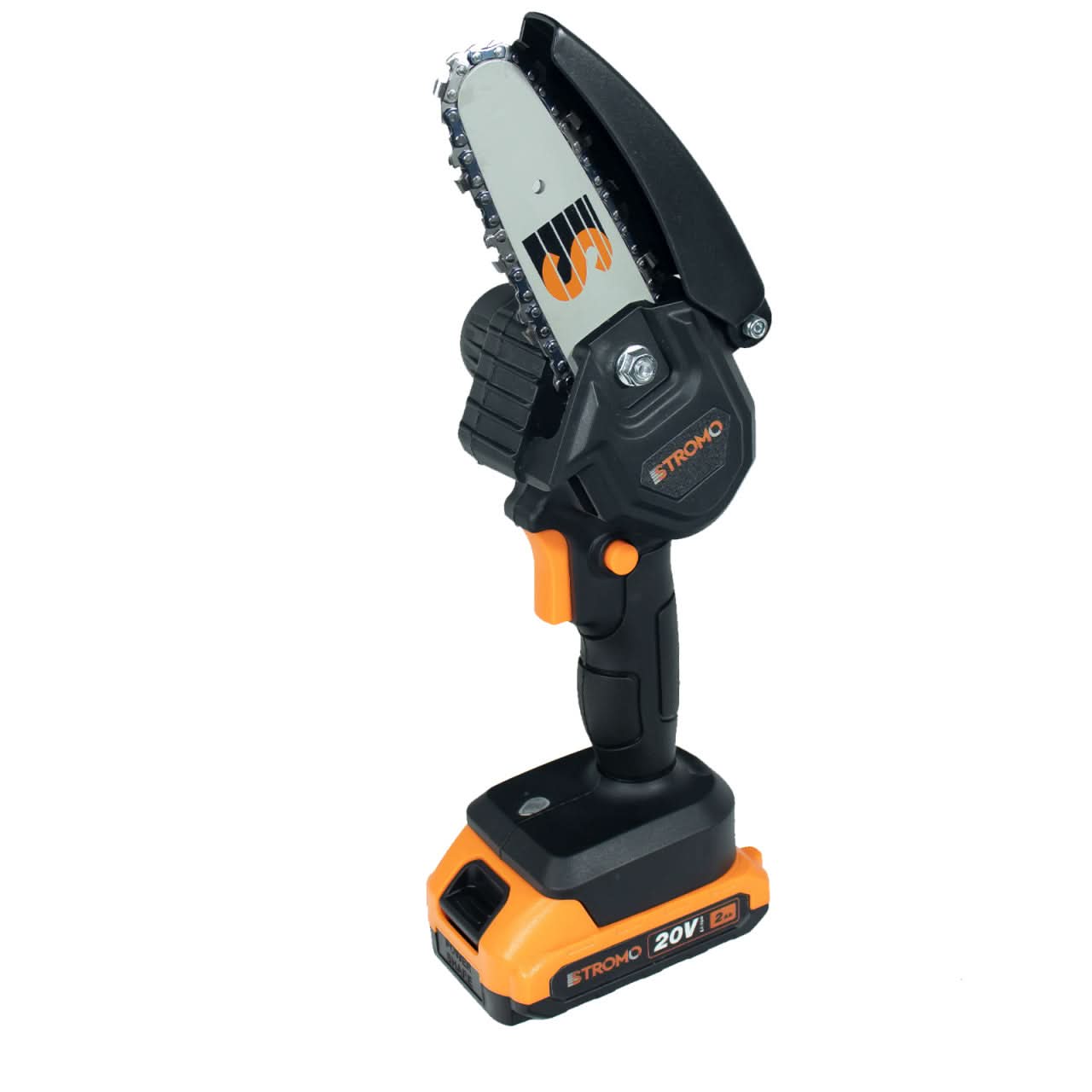 Fierastrau cu lant pe acumulator STROMO AAS20, 20V, 2Ah, lama 10.2 cm, 4000 rpm, 1 acumulator + incarcator