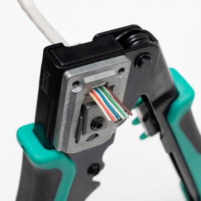 Cleste sertizare rapida CP-342, profesional, UTP RJ45 8P8C, dezizolare si taiere, cap deschis si standard