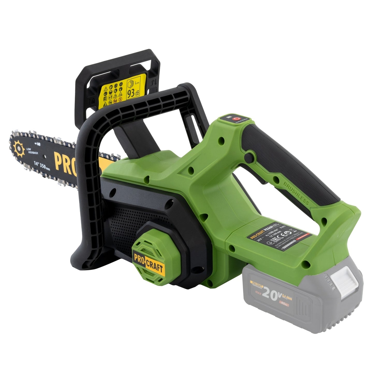 Drujba acumulator ProCraft PKA60, 20V, Brushless, sina 30cm (FARA ACUMULATOR)