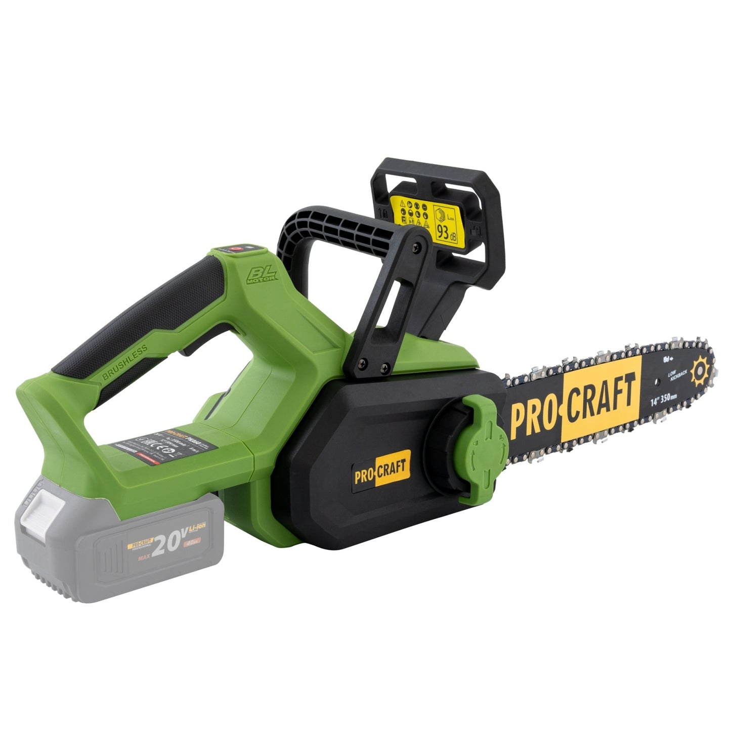 Drujba acumulator ProCraft PKA60, 20V, Brushless, sina 30cm (FARA ACUMULATOR)